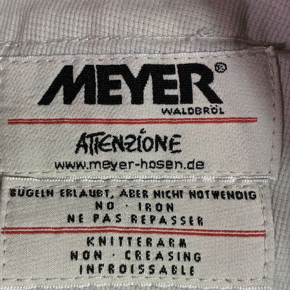 Meyer Comfort Stretch Chino Pants Men’s 38x32 Beige Khaki Non Iron Trousers - Picture 8 of 10